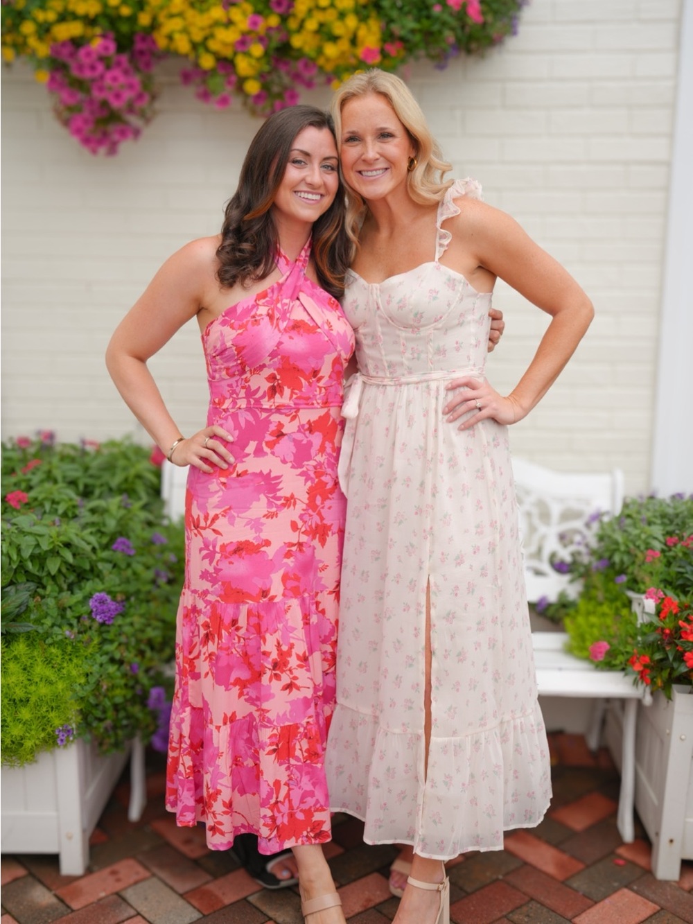 Hot Pink Floral Halter Midi Dress - Women - Picture 5 of 5